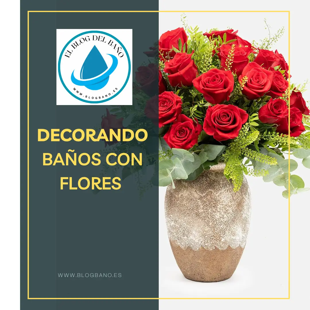 Decorando baños con motivos florales