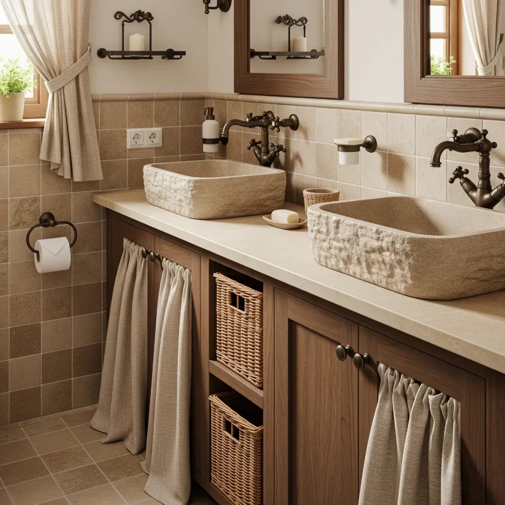 Precioso baño campero.