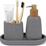 Complementos para cuarto de baño modelo Forest Gris.