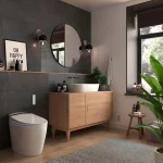 Cuarto de baño con WC tipo Japón.