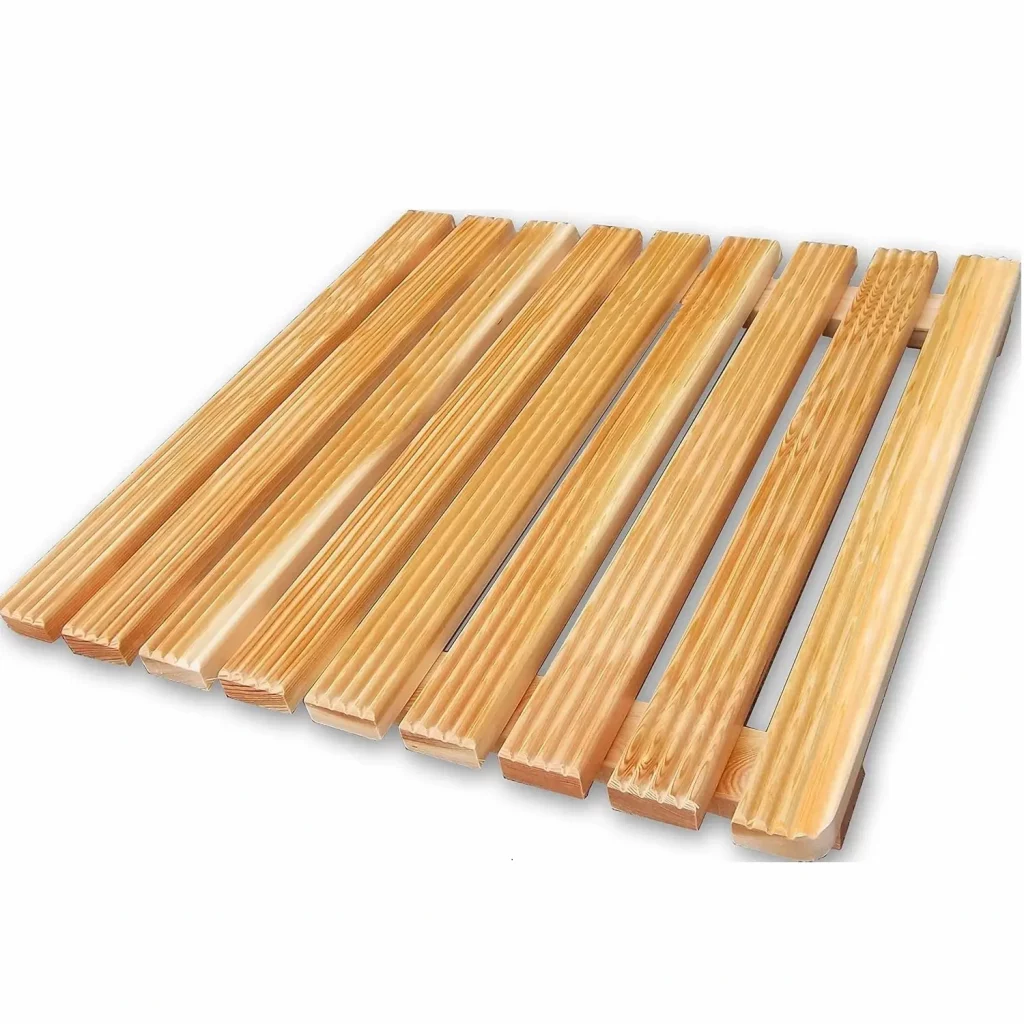 Tarima Pino Plataforma de ducha de madera de alerce.
