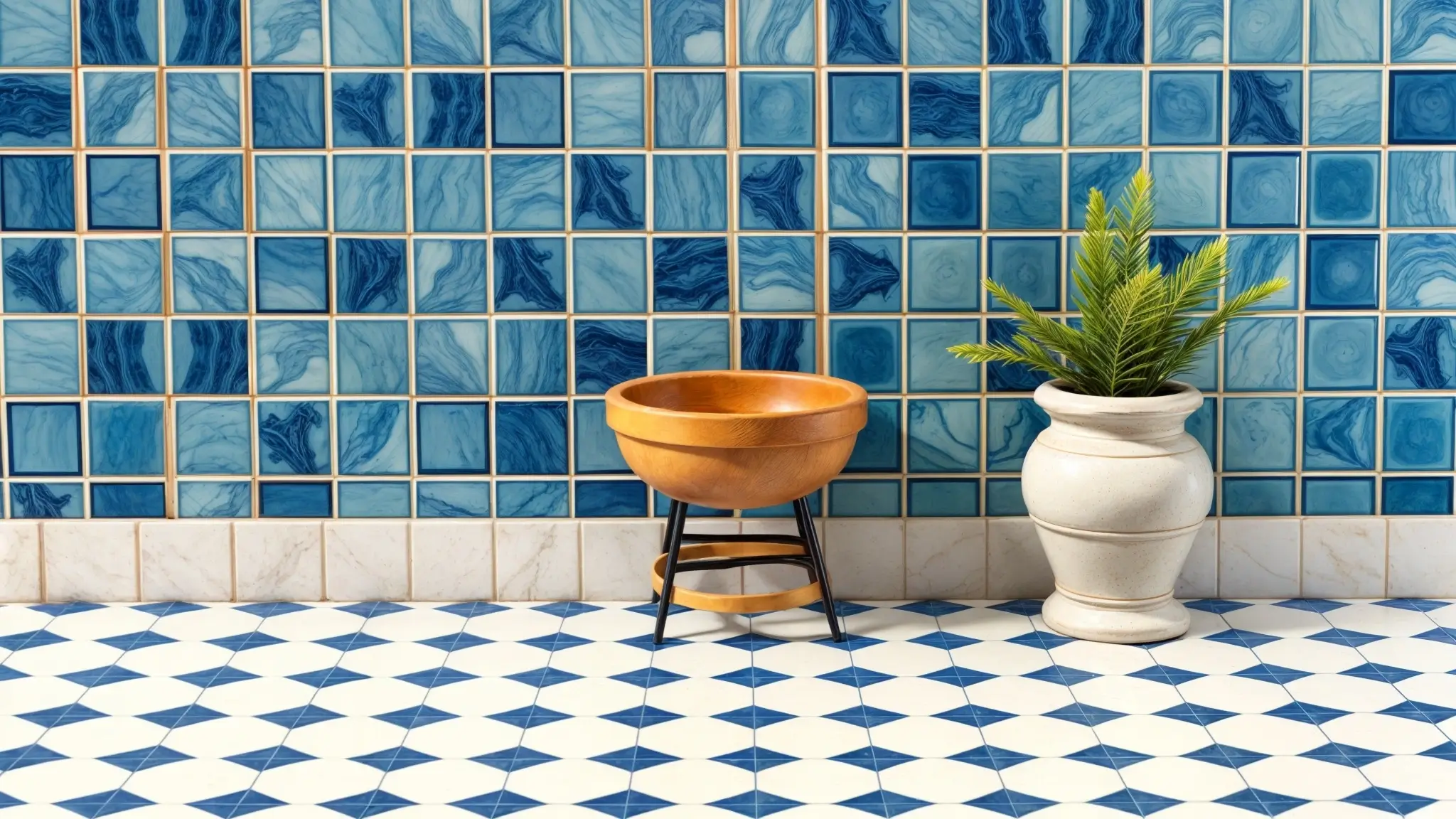 Azulejos y pavimentos para cuartos de baño y cocinas.