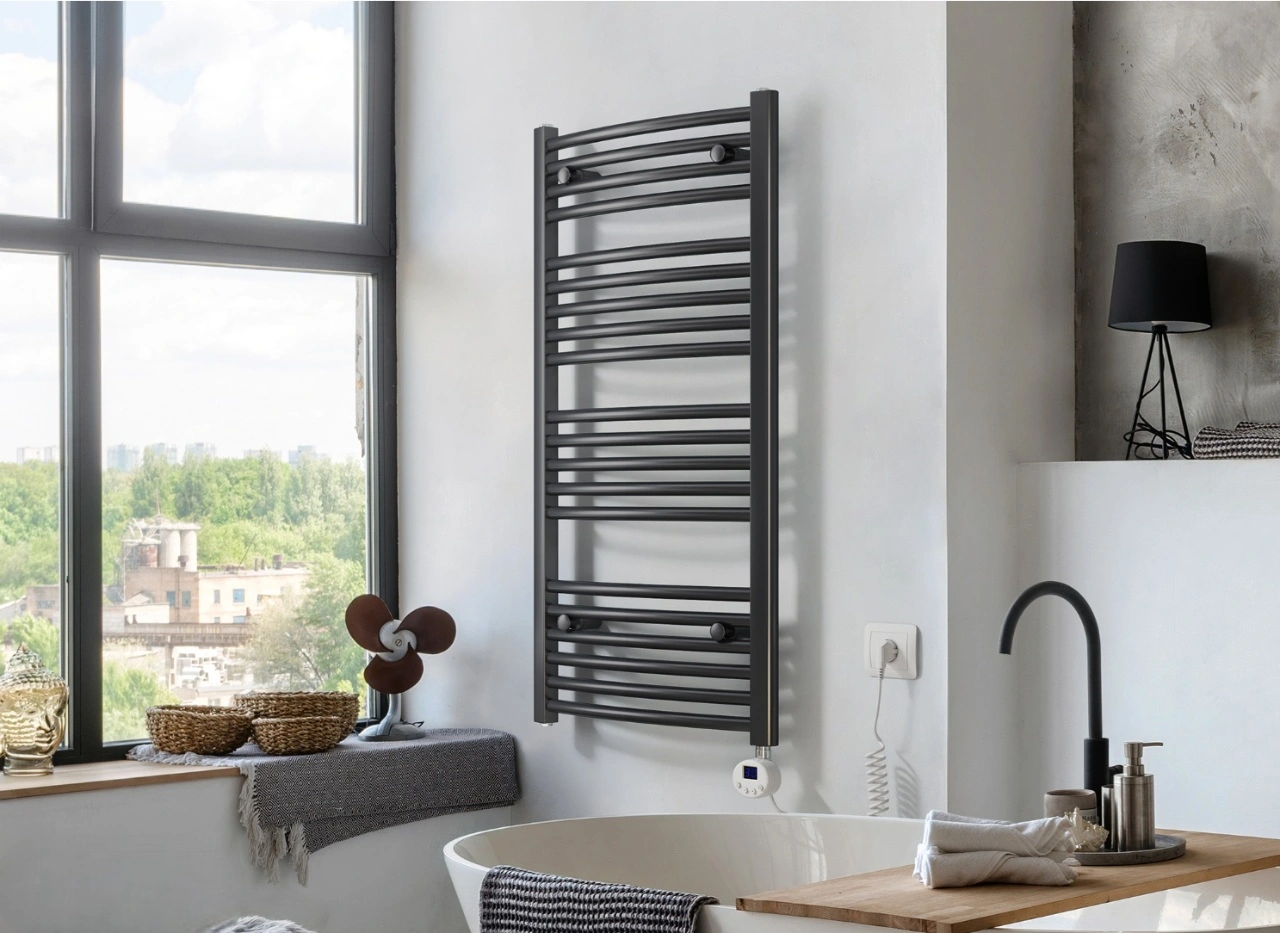 Toallero calientes para toallas.