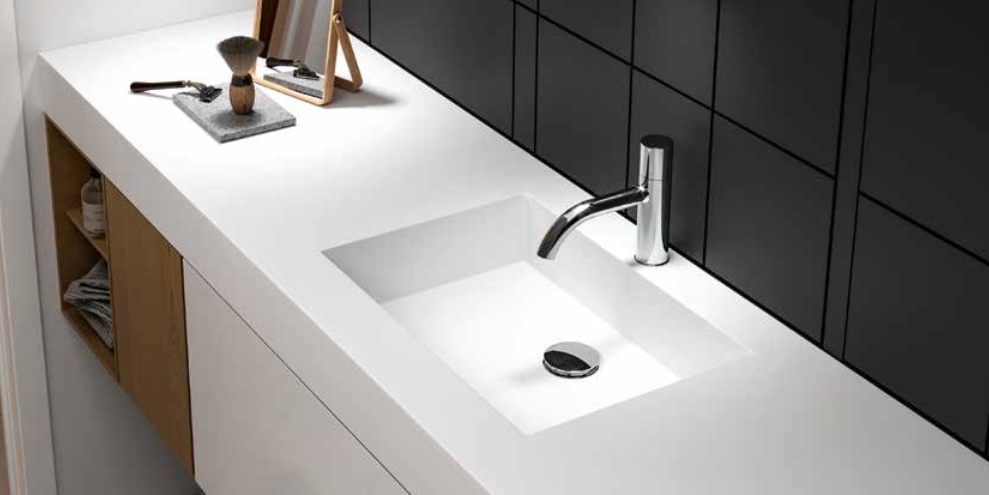 Lavabo de baño de Solid Surface by Porcelanosa.