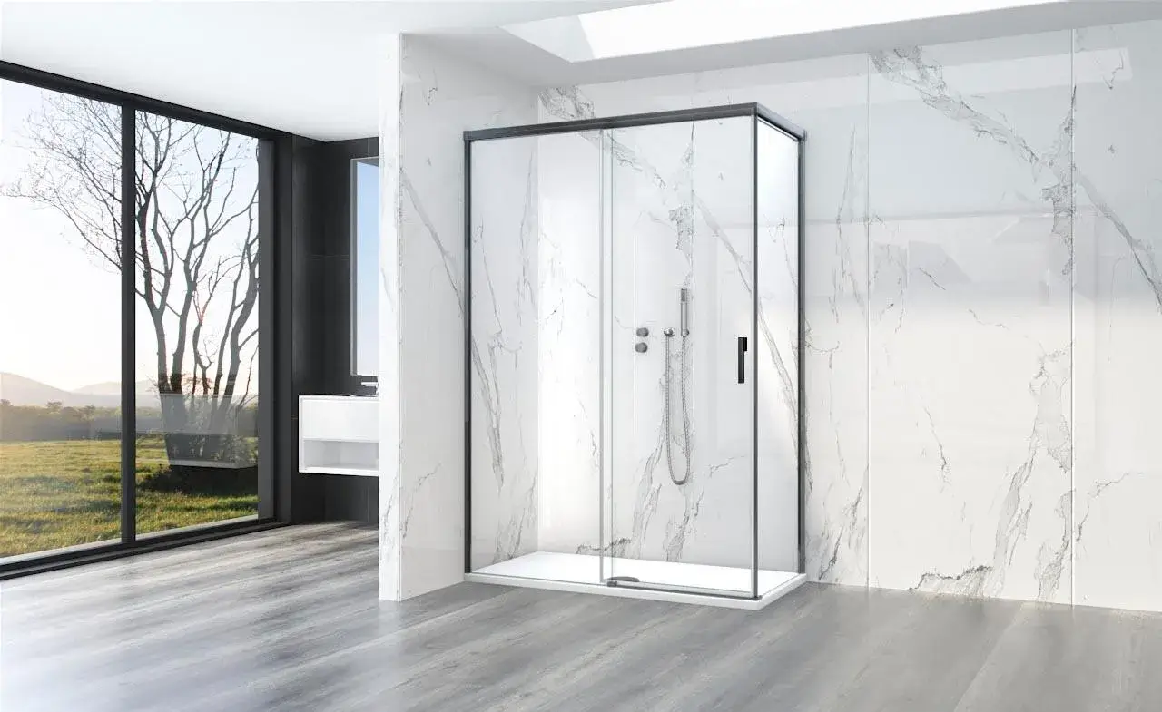 Mamparas para duchas. Decoración.