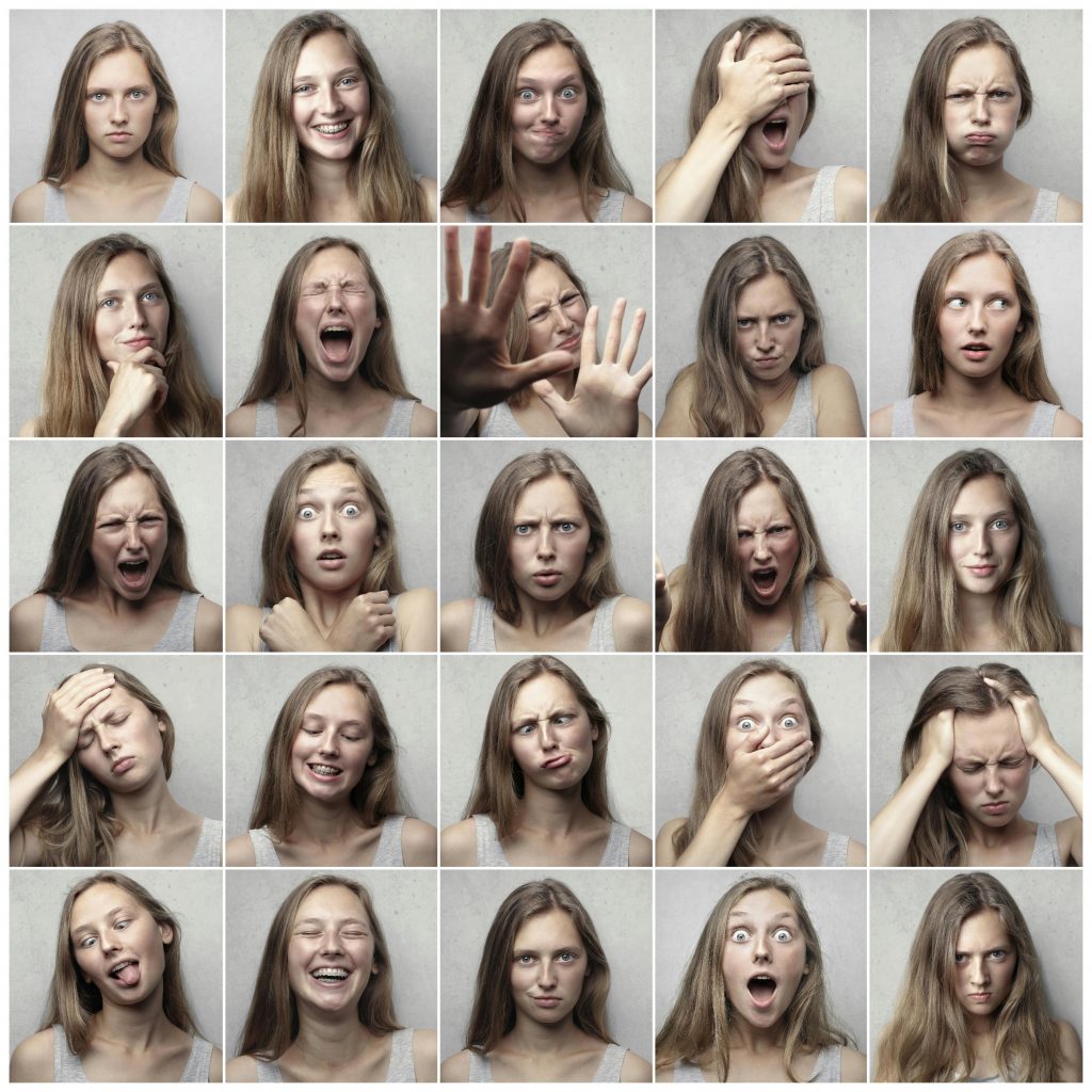 pexels-photo-3812743-3812743 Multiple portraits showcasing various facial expressions and emotions of a young woman.