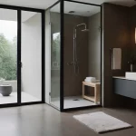 La ducha como punto focal del baño. Decoración.