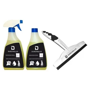 Set de limpieza para mamparas con antical y rasqueta.
