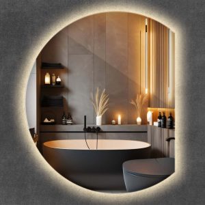 Espejo LED Forma Orgánica 70 x 80 cm Luz Cálida WALLFLUENT