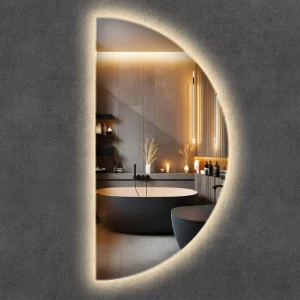 Espejo LED Semicircular Premium 60 cm.