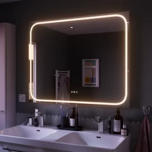 Espejo de baño con luz LED Remix con antivaho 100x80 cm.