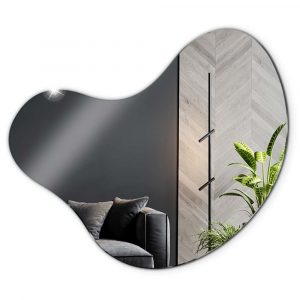 Espejo asimétrico de pared con forma orgánica Baño – 58 x 57,5 cm.