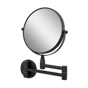 Espejo cosmético de aumento x7 negro.