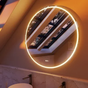 Espejo de baño con luz LED Remix con antivaho 100 cm. circular.