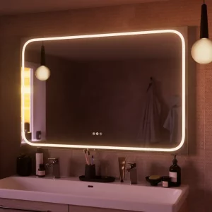 Espejo de baño con luz LED Remix con antivaho 120x80 cm.