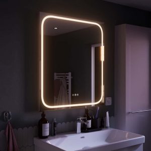 Espejo de baño con luz LED Remix con antivaho 70x80 cm.