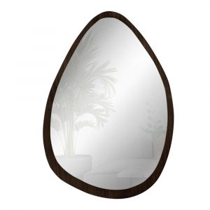 Espejo decorativo enmarcado Esfera negro 59x79 cm.