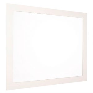 Espejo enmarcado cuadrado Roma blanco 100 x80 cm.