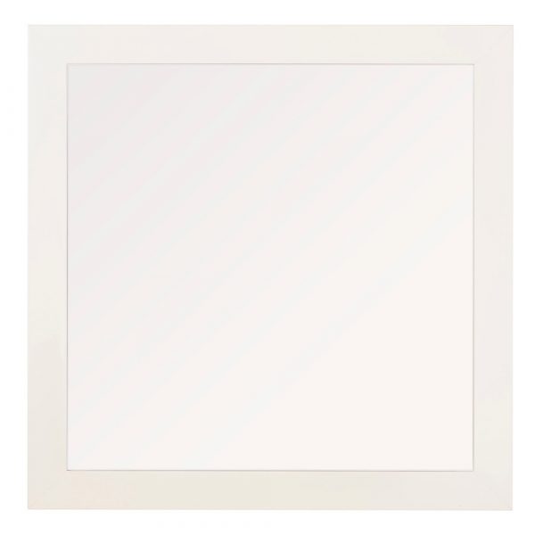 Espejo enmarcado cuadrado Roma blanco 80 x80 cm.