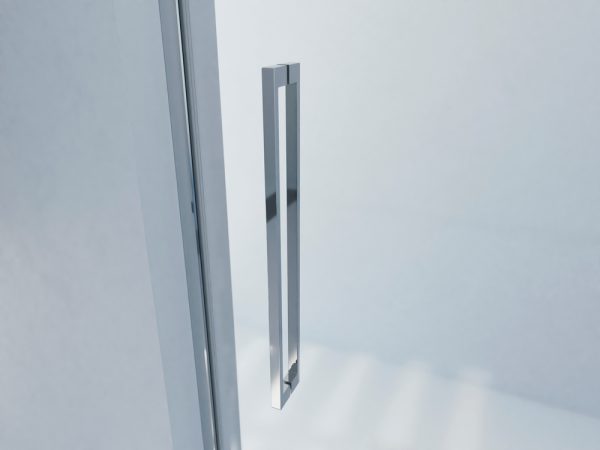 Detalle tirador extrafino mamparas Mampasystem.