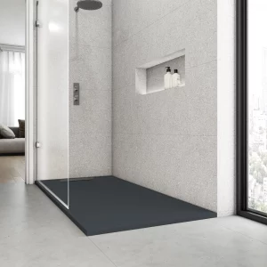 Plato de Ducha Resina Mineral Mod. Palermo II - 70 x 90 cm - Antracita RAL 7016