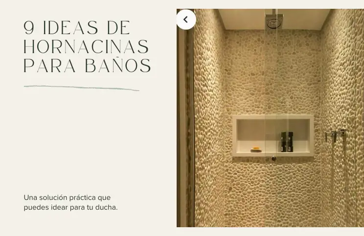 Las Hornacinas son un elemento muy práctico y limpio para los geles de ducha.