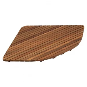 Tarima de madera de teca de 1/4 de círculo para platos de 80 y 90 cm.