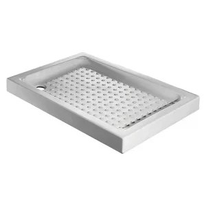 Plato de ducha de porcelana blanca modelo White blanco de 70 x 100 cm.