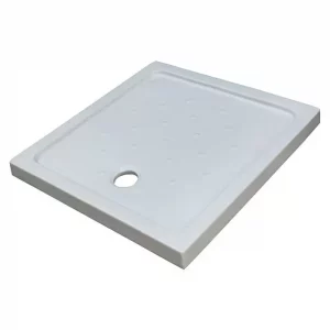 Plato de ducha de porcelana blanca modelo White blanco de 90 x 90 cm.