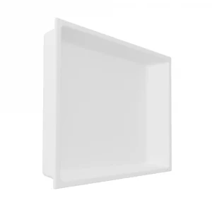 Nicho prefabricado de ABS blanco para duchas.