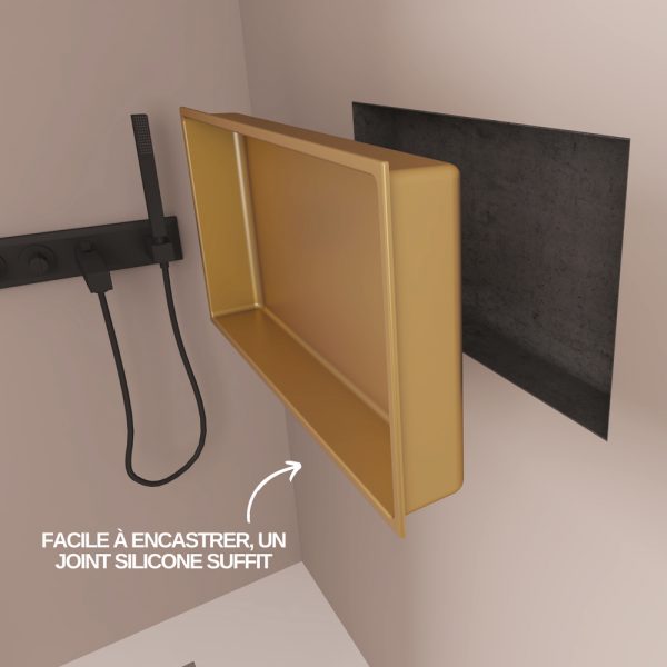 Hornacina Ducha Mod. Nook 30 x 60 cm Oro Satinado - Imagen 4