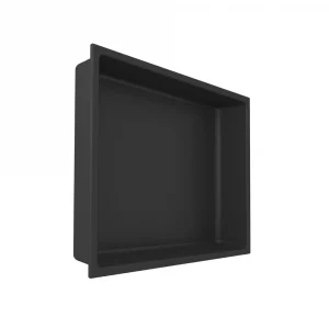 Nicho de ducha negro mate 30 x 30 cm.