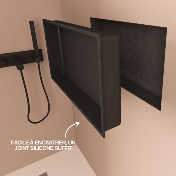 Hornacina Ducha Mod. Nook 30 x 60 cm Negro - Imagen 3