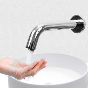 Grifo de pared con sensor automático. Grifo de lavabo Mod. Crisis