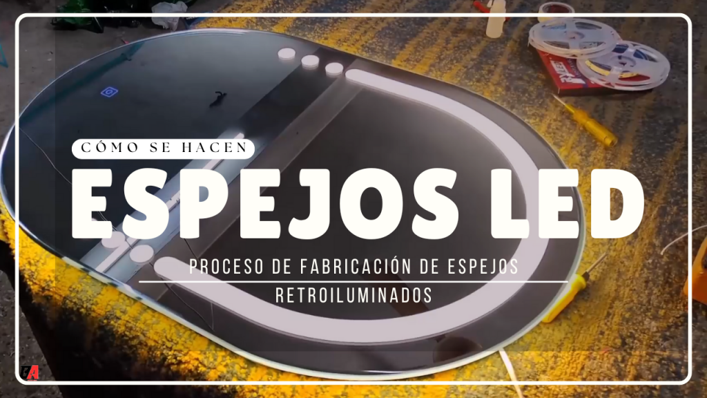 Paso a paso de fabricación de espejo de luz interior.