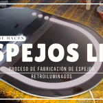 Paso a paso de fabricación de espejo de luz interior.