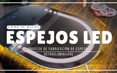 Paso a paso de fabricación de espejo de luz interior.