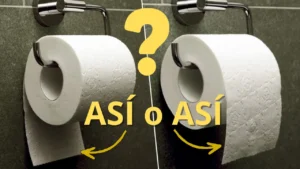 ¿Cómo se coloca el rollo de papel wc?