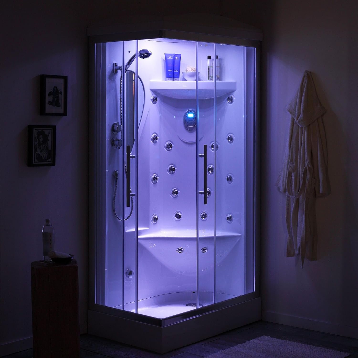 Cabina de Ducha Iride con Asiento y LED.