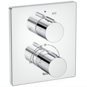 Grifería T-2000 Square de Roca. Sistema Termostático ducha.