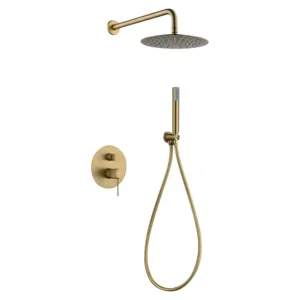 Pack Grifería Empotrada Imex Mod. Line Monomando - Oro Cepillado