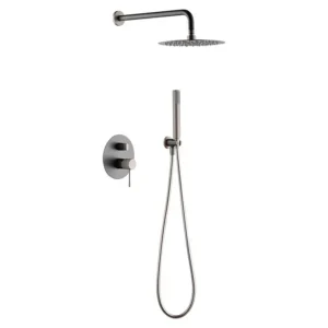 Pack Grifería Empotrada Imex Mod. Line Monomando - Gris Champagne