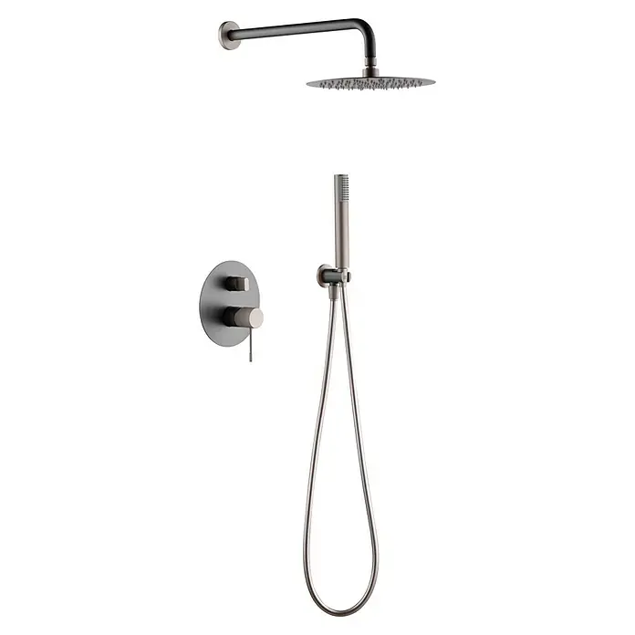 Pack Grifería Empotrada Imex Mod. Line Monomando - Gris Champagne