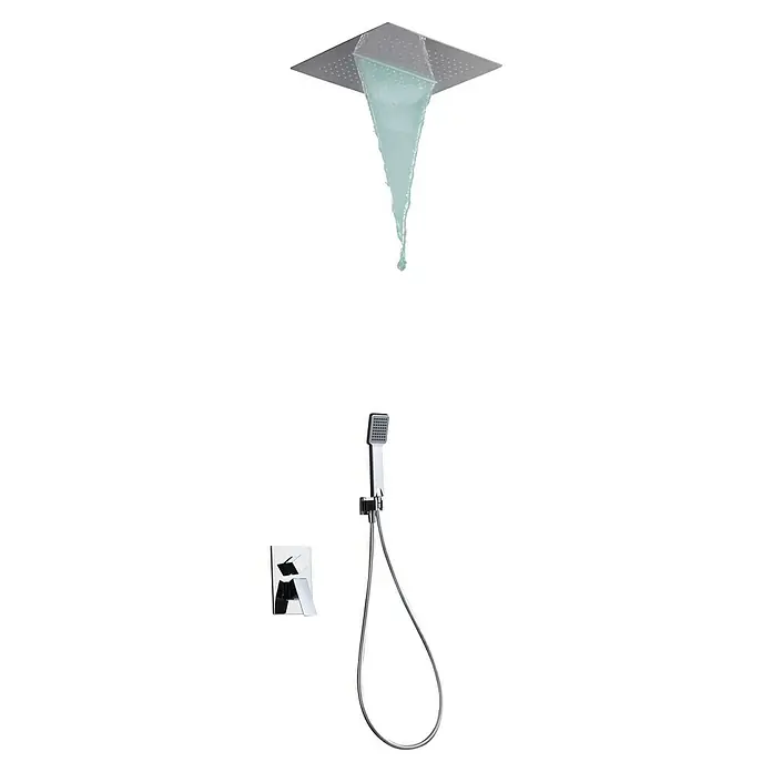 Pack Grifería Empotrada Imex Mod. Málaga Monomando - Rociador Embutido Techo - Cromo - Imagen 2