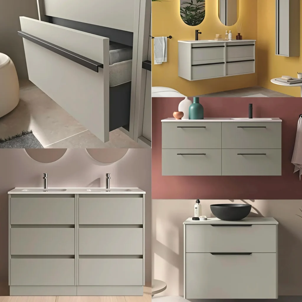 Colecciones de Salgar con acabados Gris Satinado.