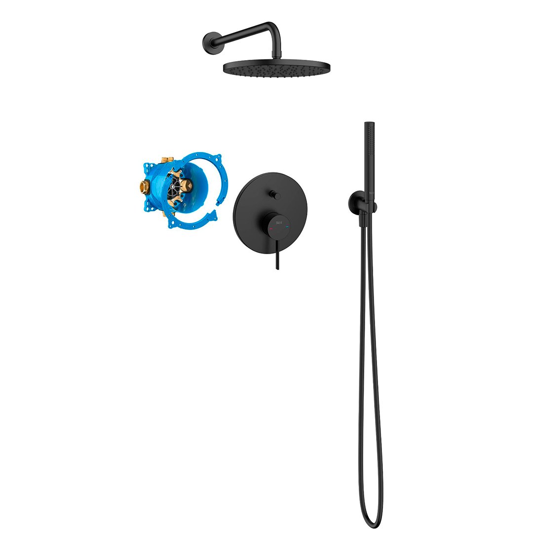 Pack Grifería Empotrada Roca Mod. Ona Monomando - Negro - Imagen 2