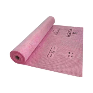 Tela rosa impermeable para aislar platos de ducha, hornacinas y paredes de baño.