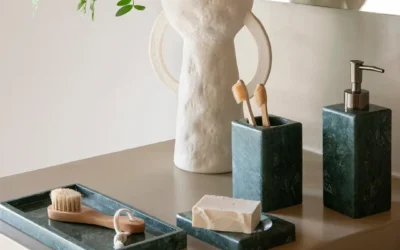 Complementos de mármol para baño de Andreas House.