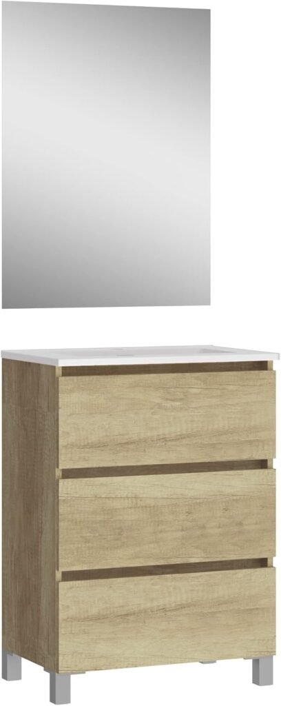 Conjunto de baño fondo reducido.